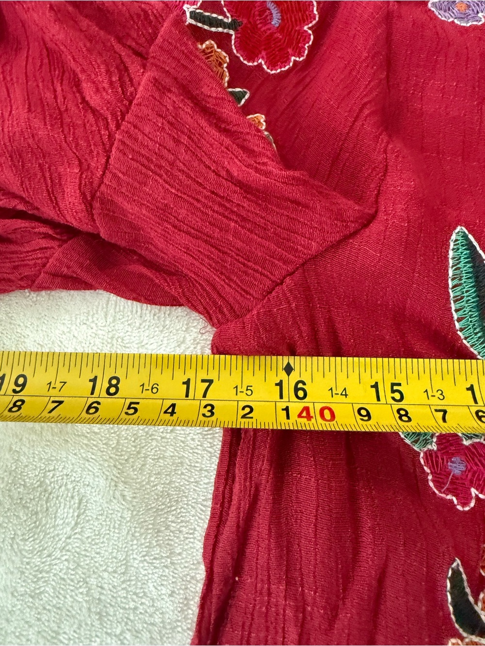 Umgee Dress Womens Small Embroidered Bodice Flutter Sleeves Boho E06 - Picture 5 of 9